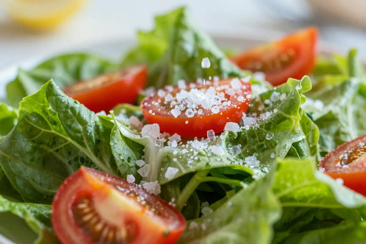 Mettere il sale nell'insalata: la verità che cambia tutto e protegge le foglie fresche